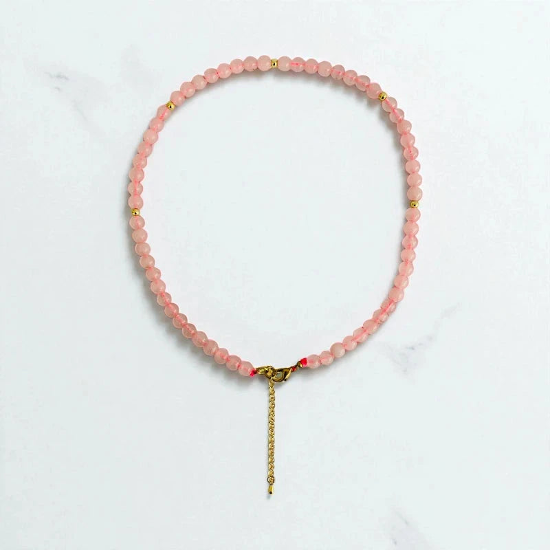Love Quartz Set | Rose Quartz - For Kids Girls | Includes: Necklace & Bracelet