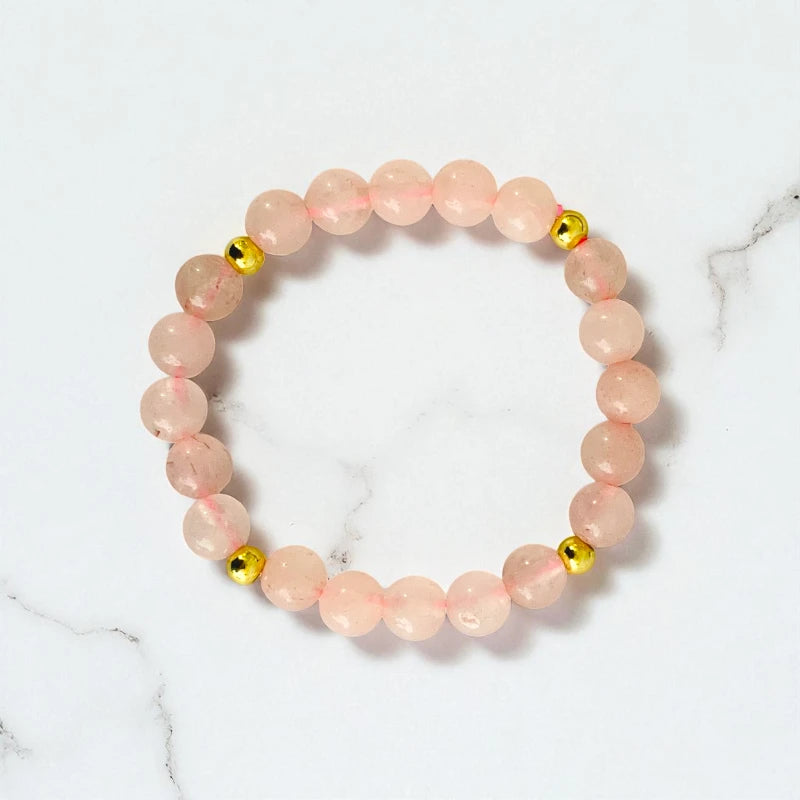 Love Quartz Set | Rose Quartz - For Kids Girls | Includes: Necklace & Bracelet