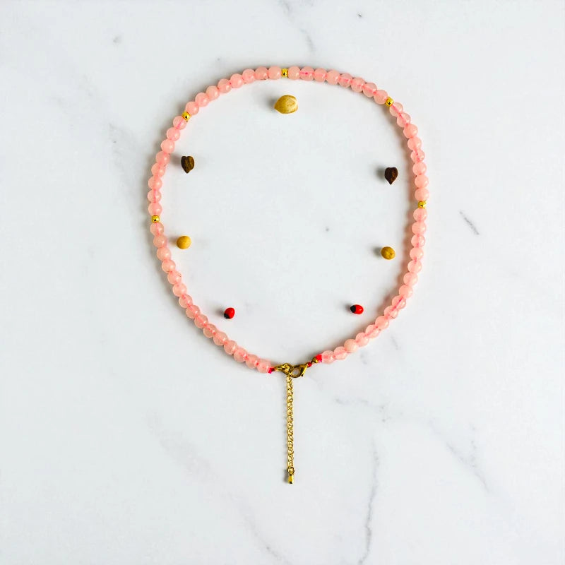 Love Quartz Set | Rose Quartz - For Kids Girls | Includes: Necklace & Bracelet