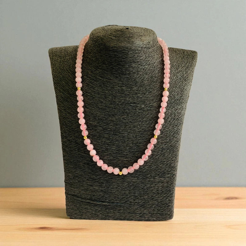 Love Quartz Set | Rose Quartz - For Kids Girls | Includes: Necklace & Bracelet