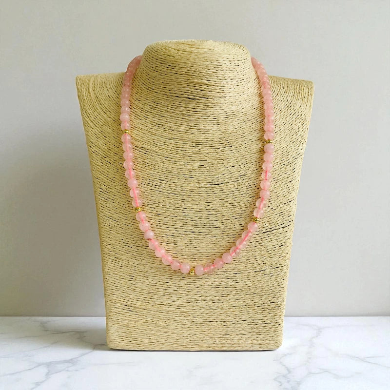 Love Quartz Set | Rose Quartz - For Kids Girls | Includes: Necklace & Bracelet