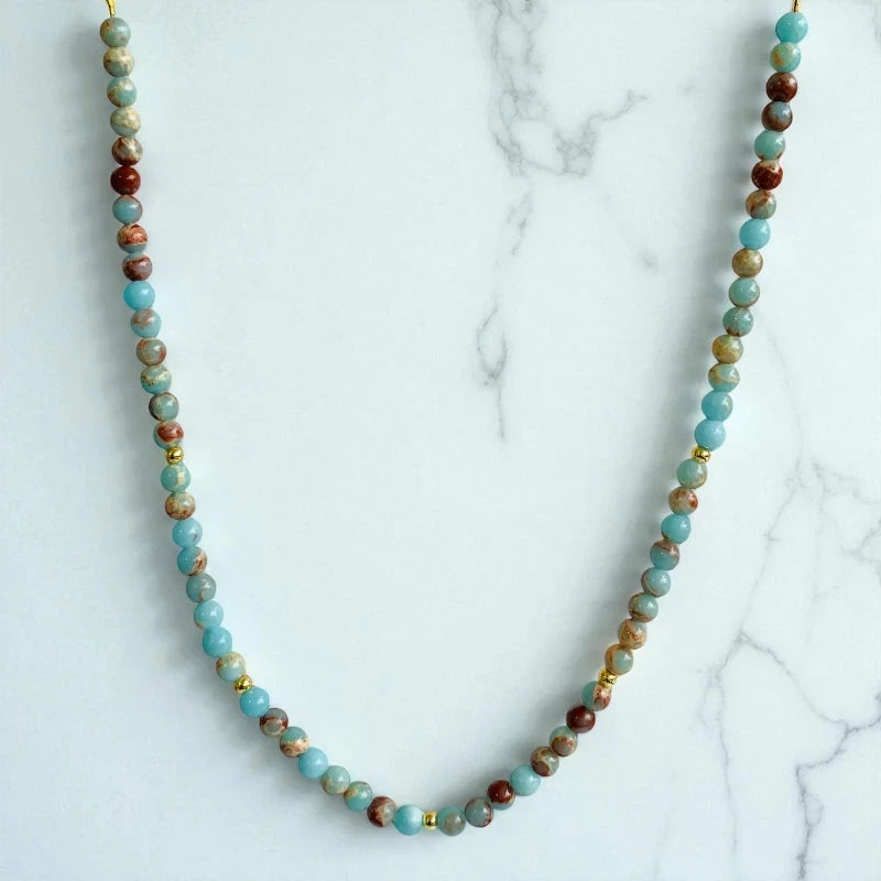 Calm Calcite Set | Caribbean Calcite - For Kids Girls | Includes: Necklace & Bracelet