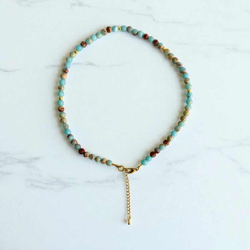 Calm Calcite Set | Caribbean Calcite - For Kids Girls | Includes: Necklace & Bracelet
