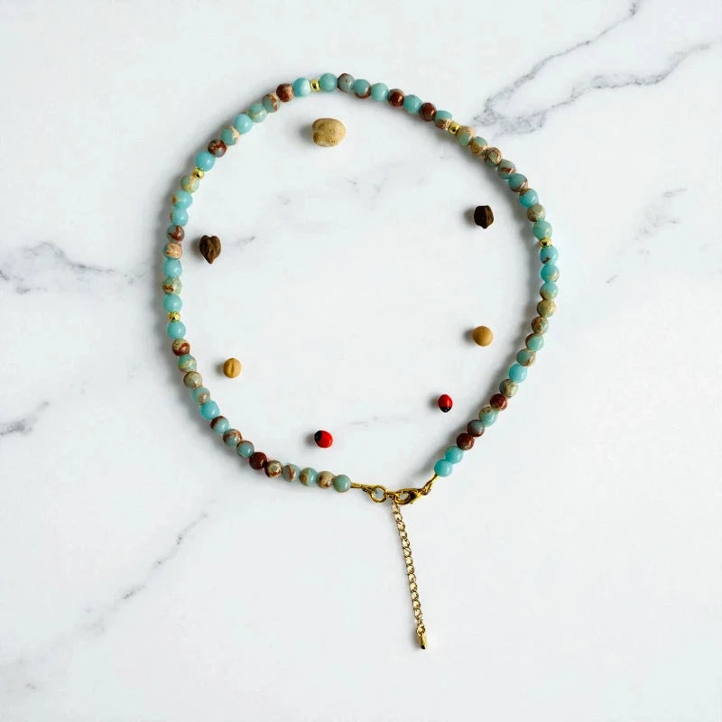 Calm Calcite Set | Caribbean Calcite - For Kids Girls | Includes: Necklace & Bracelet