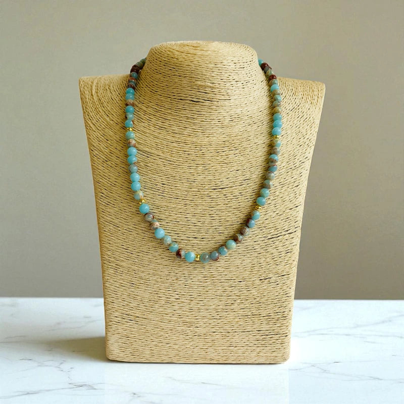 Calm Calcite Set | Caribbean Calcite - For Kids Girls | Includes: Necklace & Bracelet