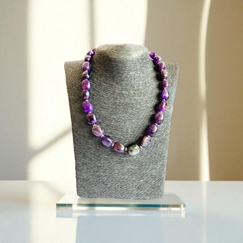 Calm Amethyst Set | Amethyst - For Unisex | Includes: Necklace & Bracelet