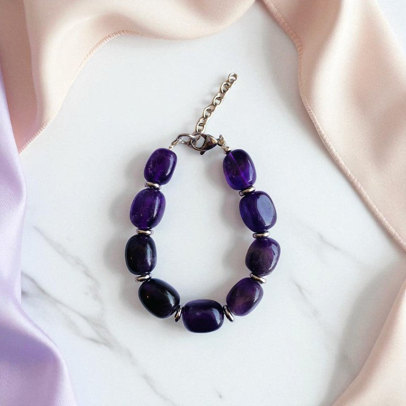 Calm Amethyst Set | Amethyst - For Unisex | Includes: Necklace & Bracelet