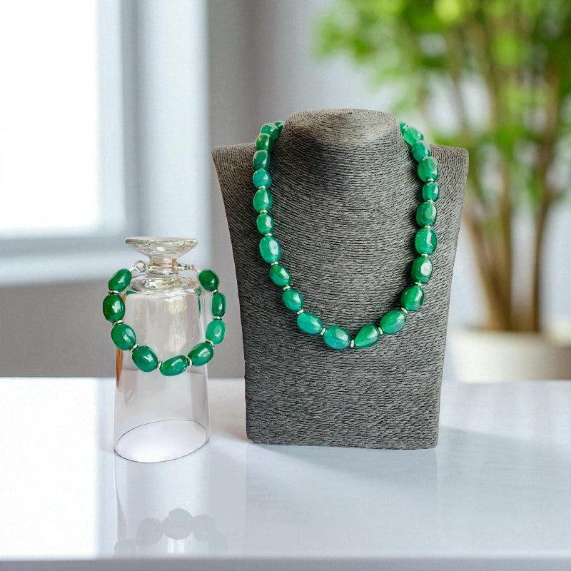 Jade Serenity Set | Taiwanese Jade - For Unisex | Includes: Necklace & Bracelet