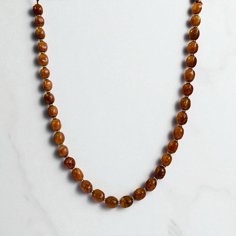 Grounded Aventurine Set | Brown Aventurine - For Unisex | Includes: Necklace & Bracelet