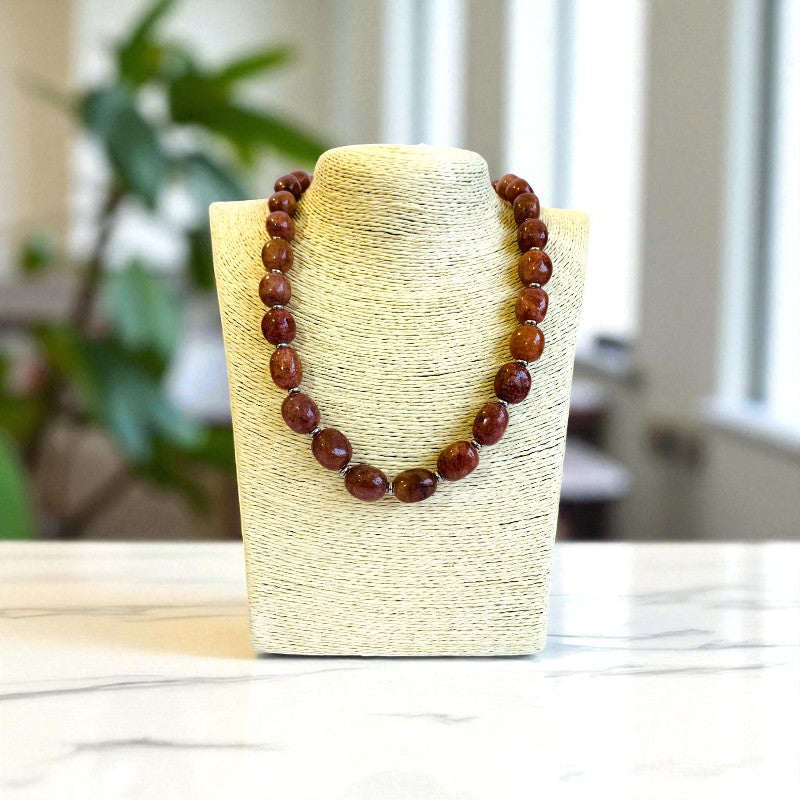 Grounded Aventurine Set | Brown Aventurine - For Unisex | Includes: Necklace & Bracelet