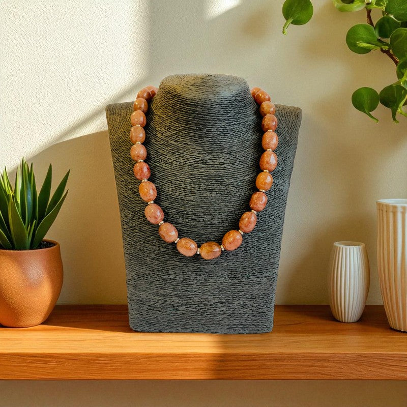 Grounded Aventurine Set | Brown Aventurine - For Unisex | Includes: Necklace & Bracelet