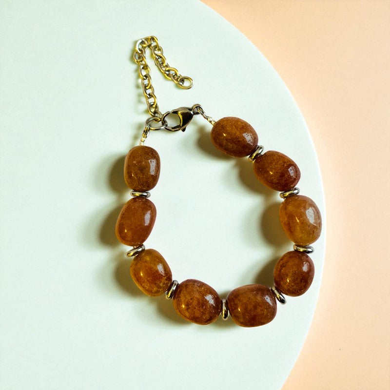 Grounded Aventurine Set | Brown Aventurine - For Unisex | Includes: Necklace & Bracelet