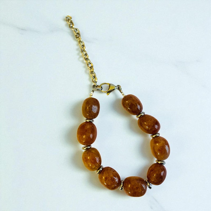 Grounded Aventurine Set | Brown Aventurine - For Unisex | Includes: Necklace & Bracelet