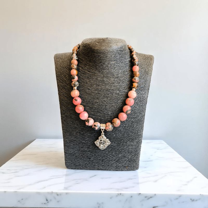 Compassion Glow Necklace | Rhodonite Stone - For Women | Includes: Necklace