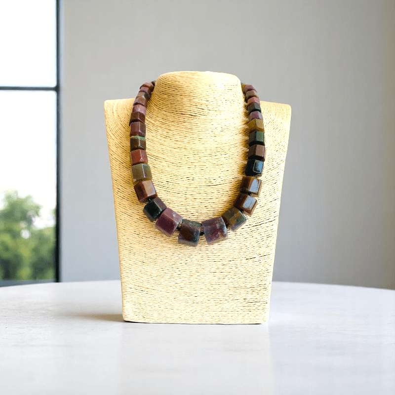 Vintage Gleam Necklace | Indian Agate Stone - For Women | Includes: Necklace