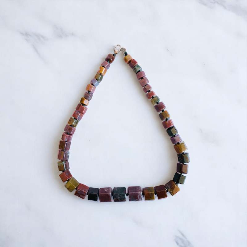 Vintage Gleam Necklace | Indian Agate Stone - For Women | Includes: Necklace