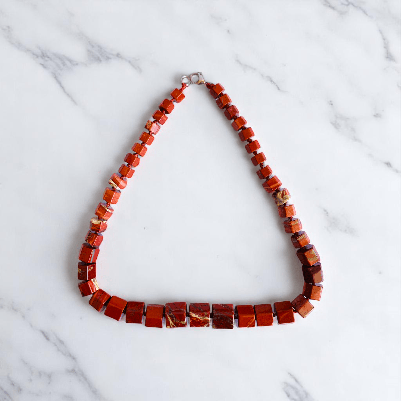 Crimson Root Necklace | Red Jasper Stone - For Women | Includes: Necklace