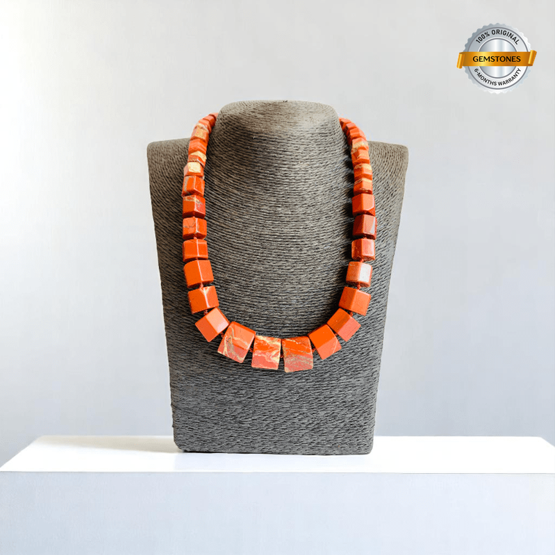 Crimson Root Necklace | Red Jasper Stone - For Women | Includes: Necklace