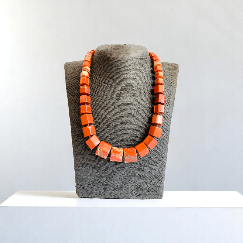 Crimson Root Necklace | Red Jasper Stone - For Women | Includes: Necklace