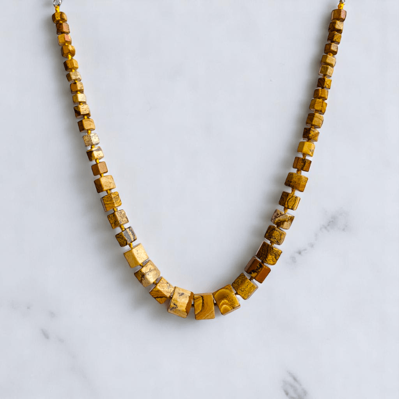 Dawnlight Necklace | Picture Jasper Stone - For Women | Includes: Necklace
