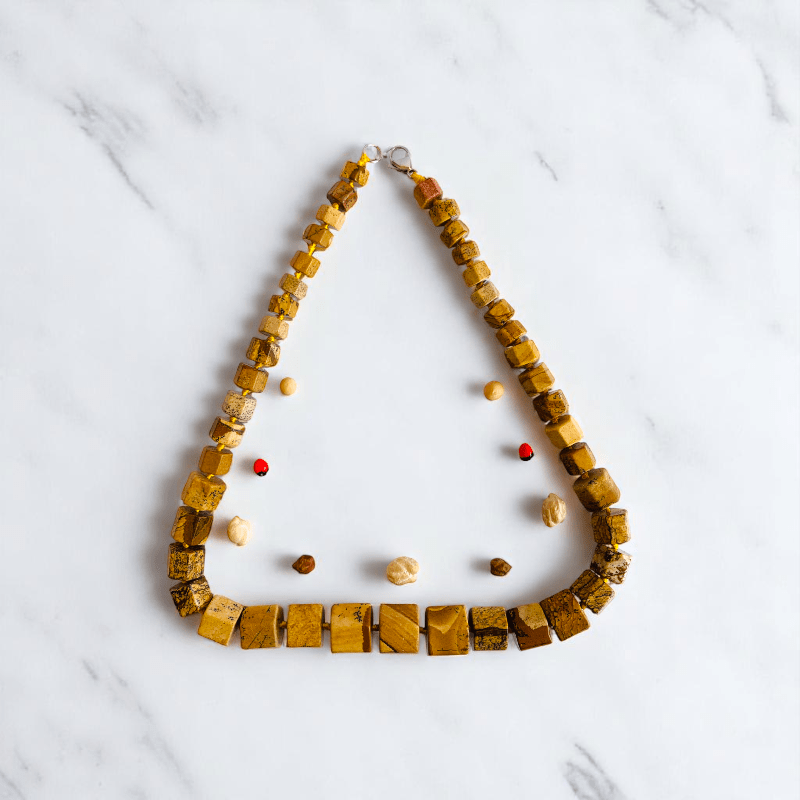 Dawnlight Necklace | Picture Jasper Stone - For Women | Includes: Necklace