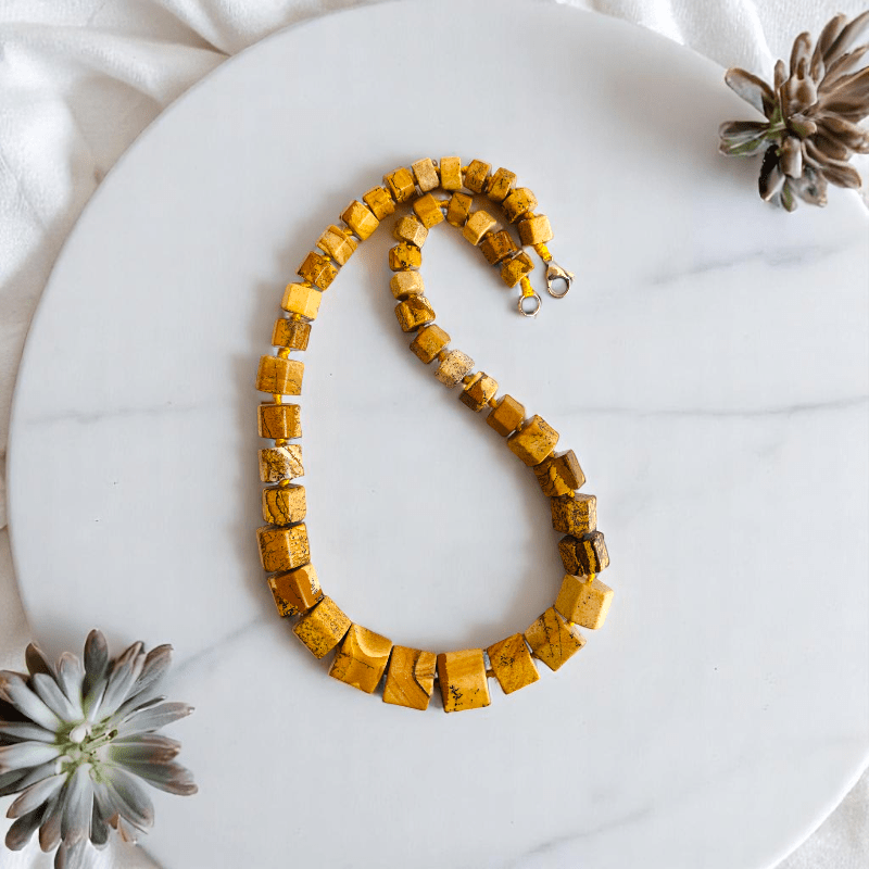 Dawnlight Necklace | Picture Jasper Stone - For Women | Includes: Necklace