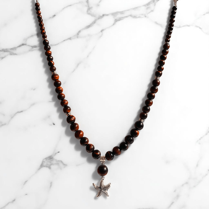 Bold Energy Necklace | Red Tiger Eye Stone - For Women | Includes: Necklace