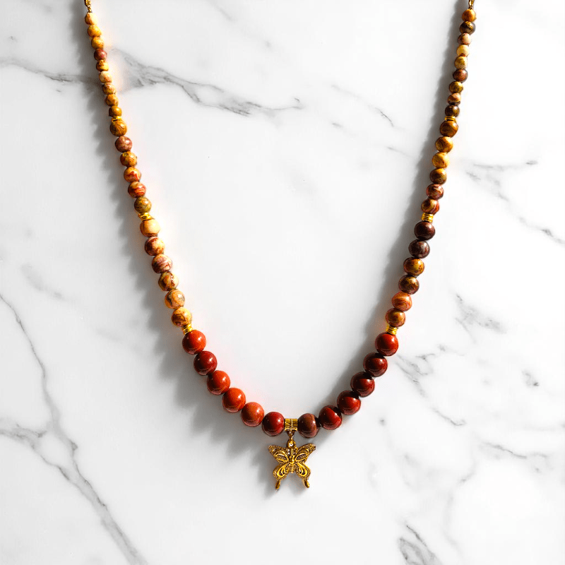 Earth Essence Necklace | Mookaite Jasper Stone - For Women | Includes: Necklace