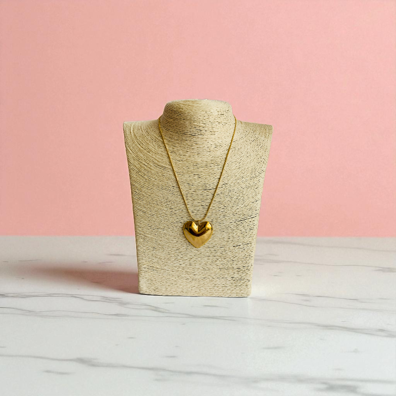 Radiant Love Necklace | PVD 18K Gold Plated, Stainless Steel, Water Proof - For Women | Includes: Necklace