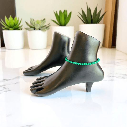 Gem Dust Anklet | Malachite Stone - For Women | Includes: Anklet