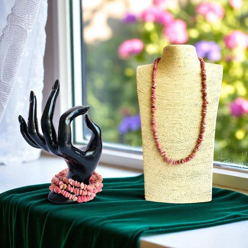 Elemental Flame Necklace | Rhodonite Stone - For All | Includes: Necklace