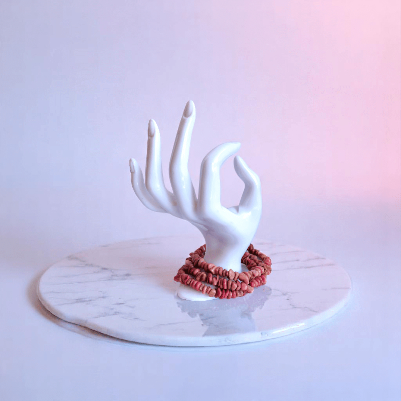Elemental Flame Necklace | Rhodonite Stone - For All | Includes: Necklace
