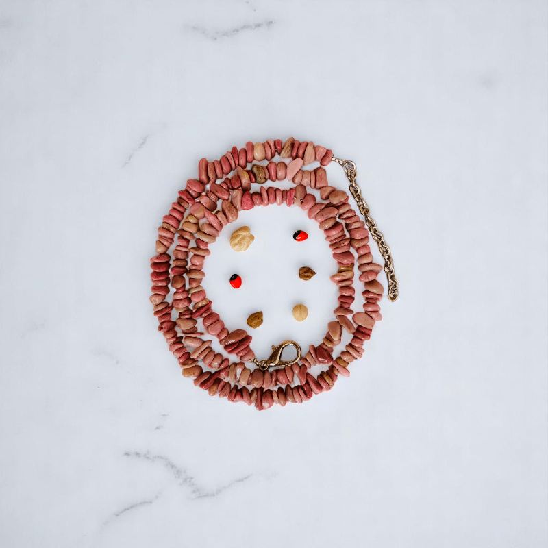 Elemental Flame Necklace | Rhodonite Stone - For All | Includes: Necklace