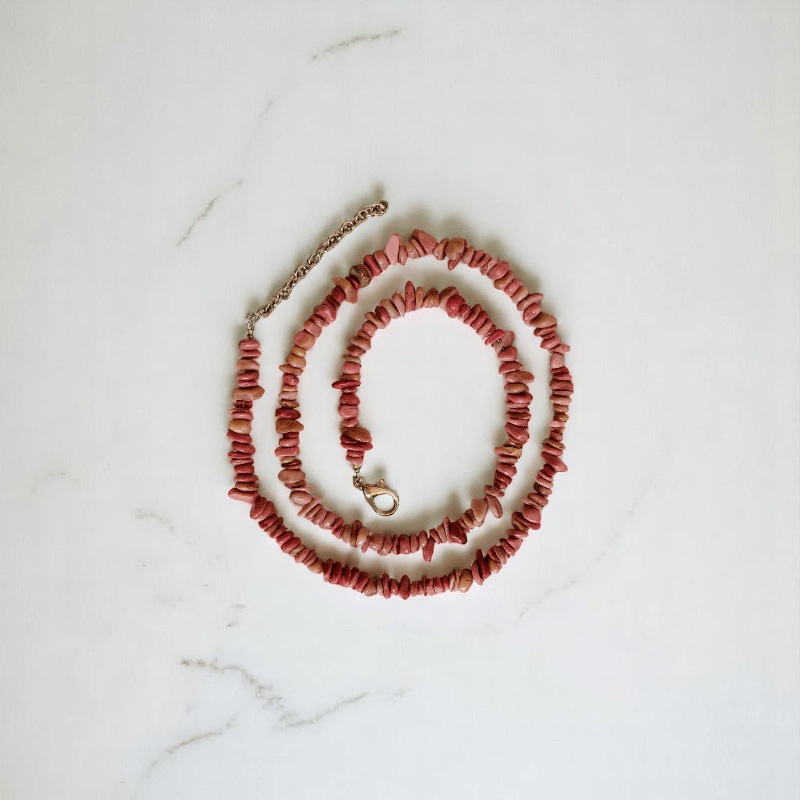 Elemental Flame Necklace | Rhodonite Stone - For All | Includes: Necklace