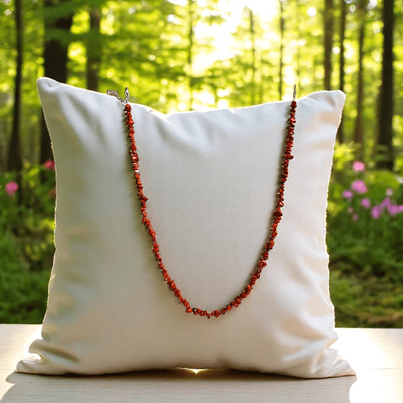 Bold Terra Necklace | Red Jasper Stone - For All | Includes: Necklace
