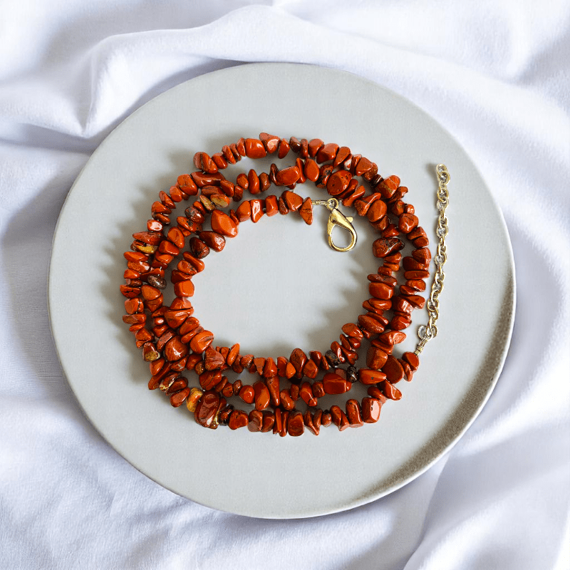 Bold Terra Necklace | Red Jasper Stone - For All | Includes: Necklace