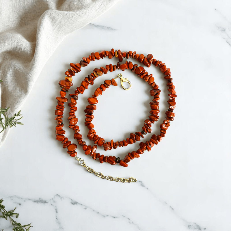 Bold Terra Necklace | Red Jasper Stone - For All | Includes: Necklace