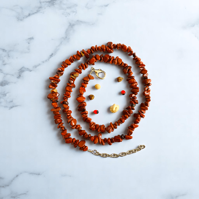 Bold Terra Necklace | Red Jasper Stone - For All | Includes: Necklace