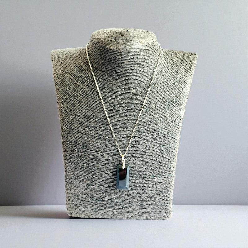 Slay in Slate Necklace | PVD Plated & Black Obsidian - For Women | Includes: Necklace
