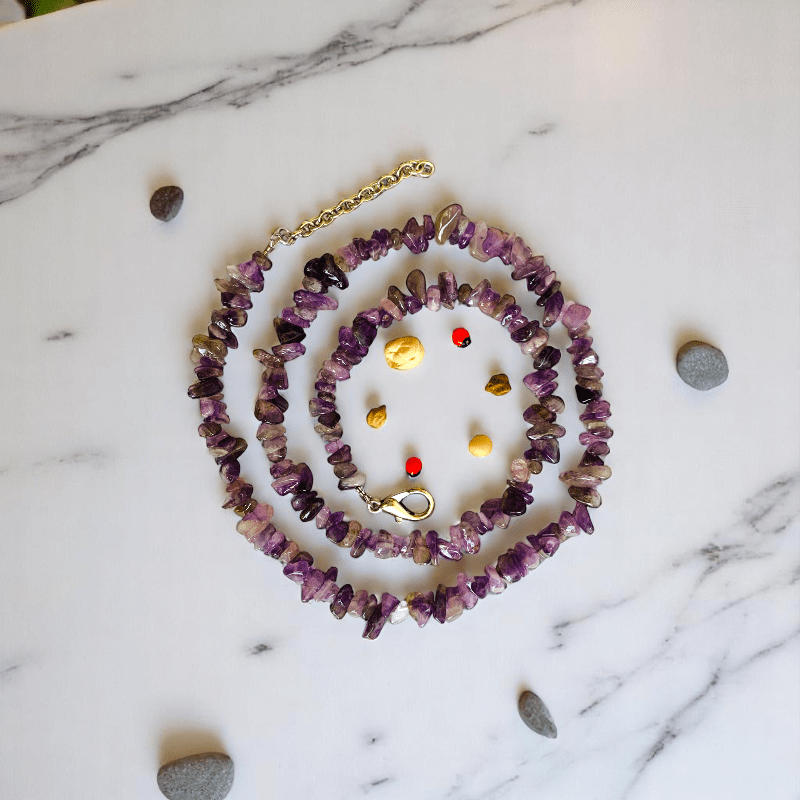Divine Calm Necklace | Amethyst Stone - For All | Includes: Necklace