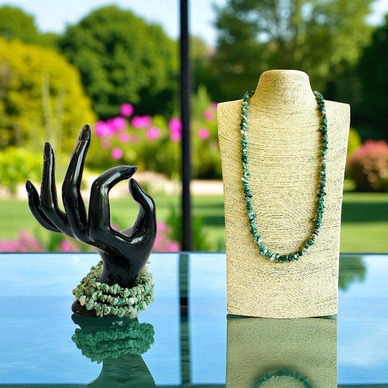 Botanic Bliss Necklace | Green Spot Jasper Stone - For All | Includes: Necklace