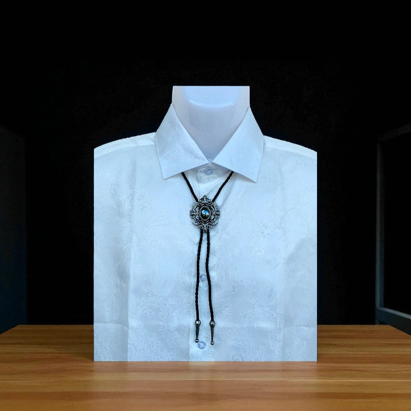 Classic Bolo Tie | Grey Stone - For Unisex | Includes: Bolo Tie
