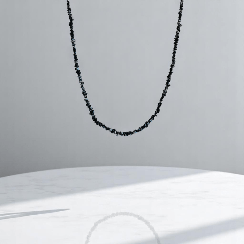 Snow shade Necklace | Snowflake Obsidian Stone - For All | Includes: Necklace