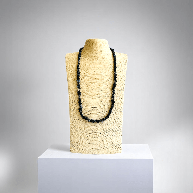 Snow shade Necklace | Snowflake Obsidian Stone - For All | Includes: Necklace