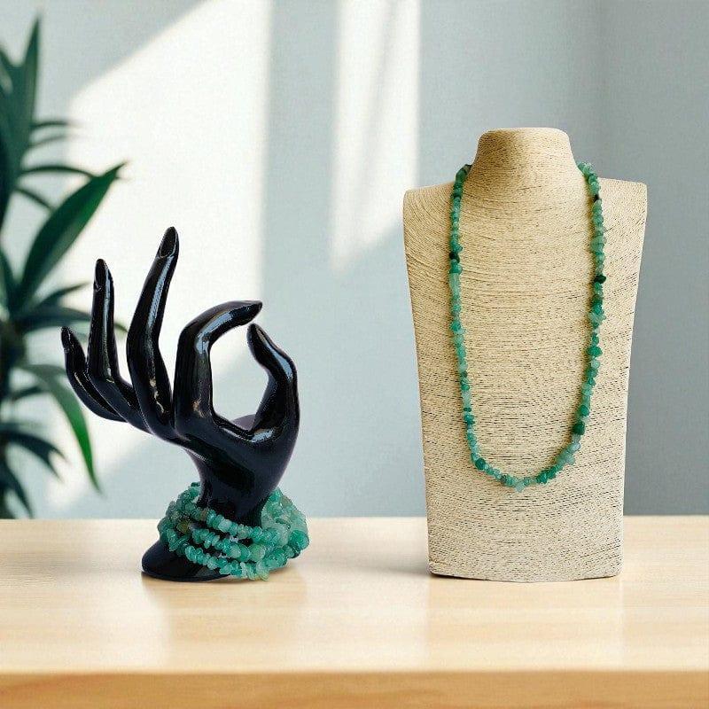 Luckstone Necklace | Green Aventurine Stone - For All | Includes: Necklace