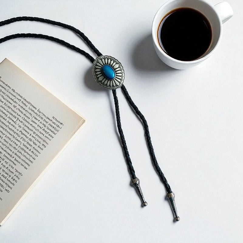 Cool Bolo Tie | Blue Stone - For Unisex | Includes: Bolo Tie