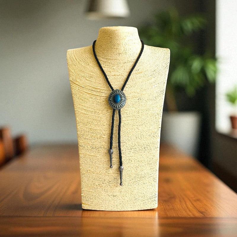 Cool Bolo Tie | Blue Stone - For Unisex | Includes: Bolo Tie