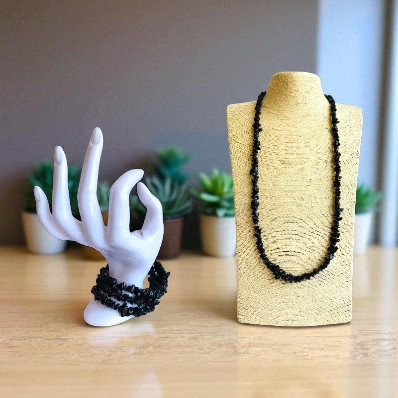 Black Obsidian Necklace | Black Obsidian Stone – For All | Includes: Necklace