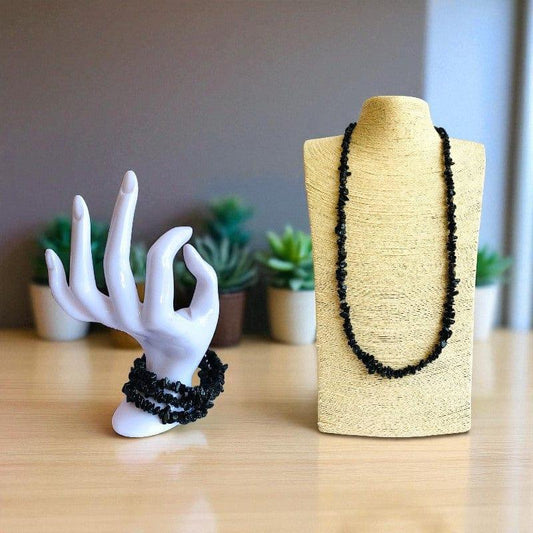 Black Obsidian Necklace | Black Obsidian Stone – For All | Includes: Necklace