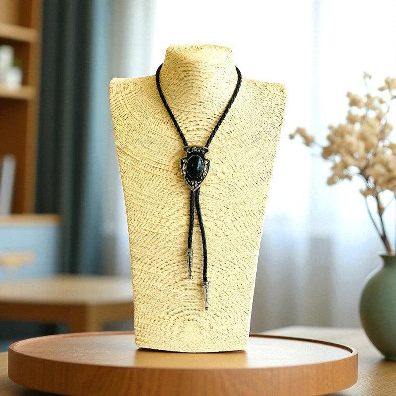 Protective Bolo Tie | Obsidian - For Unisex | Includes: Bolo Tie